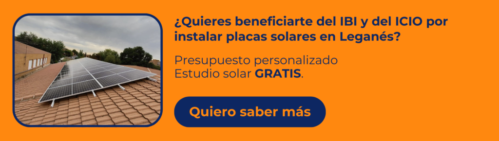 Bonificación del IBI e ICIO por placas solares en Leganés