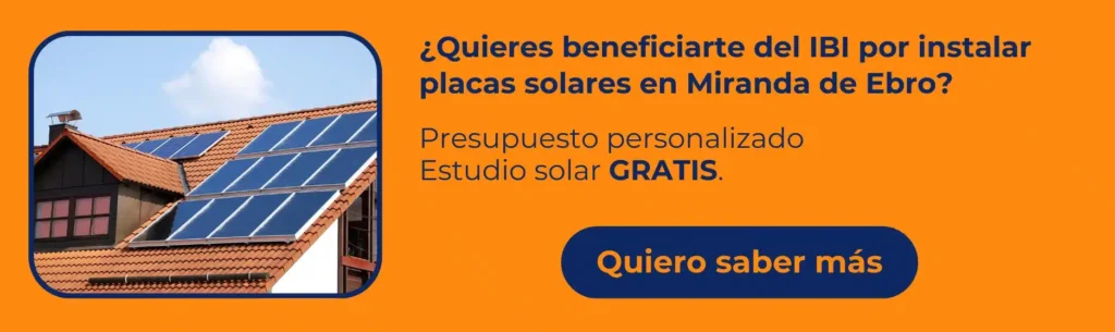 bonificación del IBI por placas solares en Miranda de Ebro
