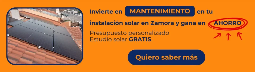 Mantenimiento de placas solares en Zamora