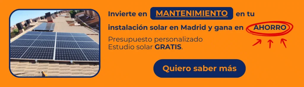 mantenimiento de placas solares en Madrid