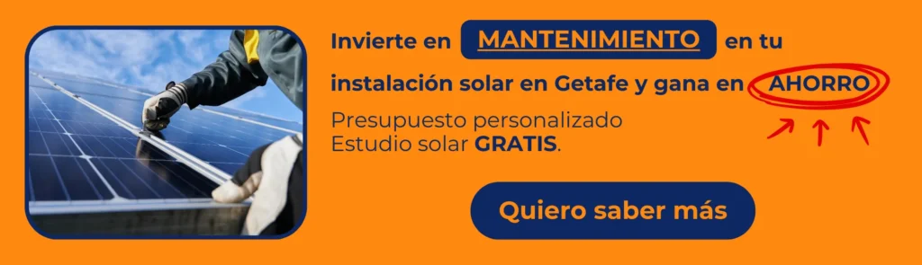 Mantenimiento de placas solares en Getafe