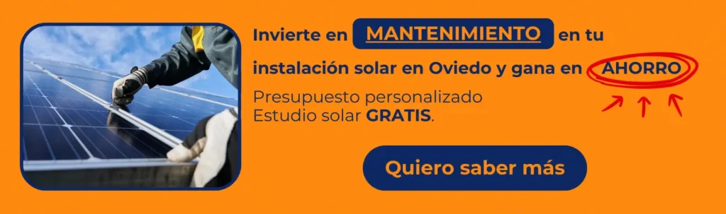 mantenimiento de placas solares en Oviedo