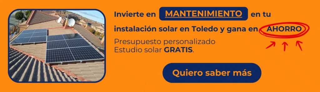 Mantenimiento de placas solares en Toledo