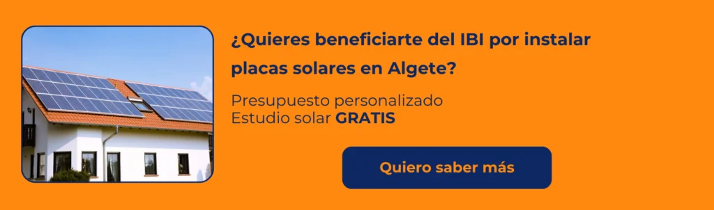 bonificación del ibi por placas solares en Algete