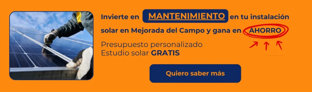 Mantenimiento de placas solares en Mejorada del Campo
