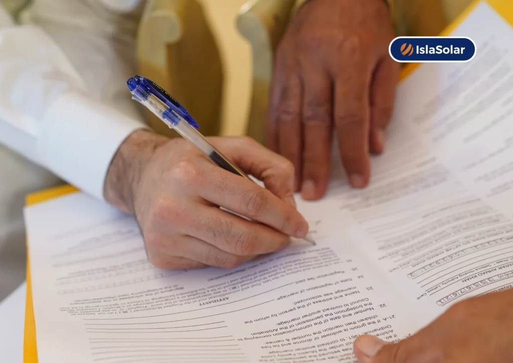 permisos poner placas solares