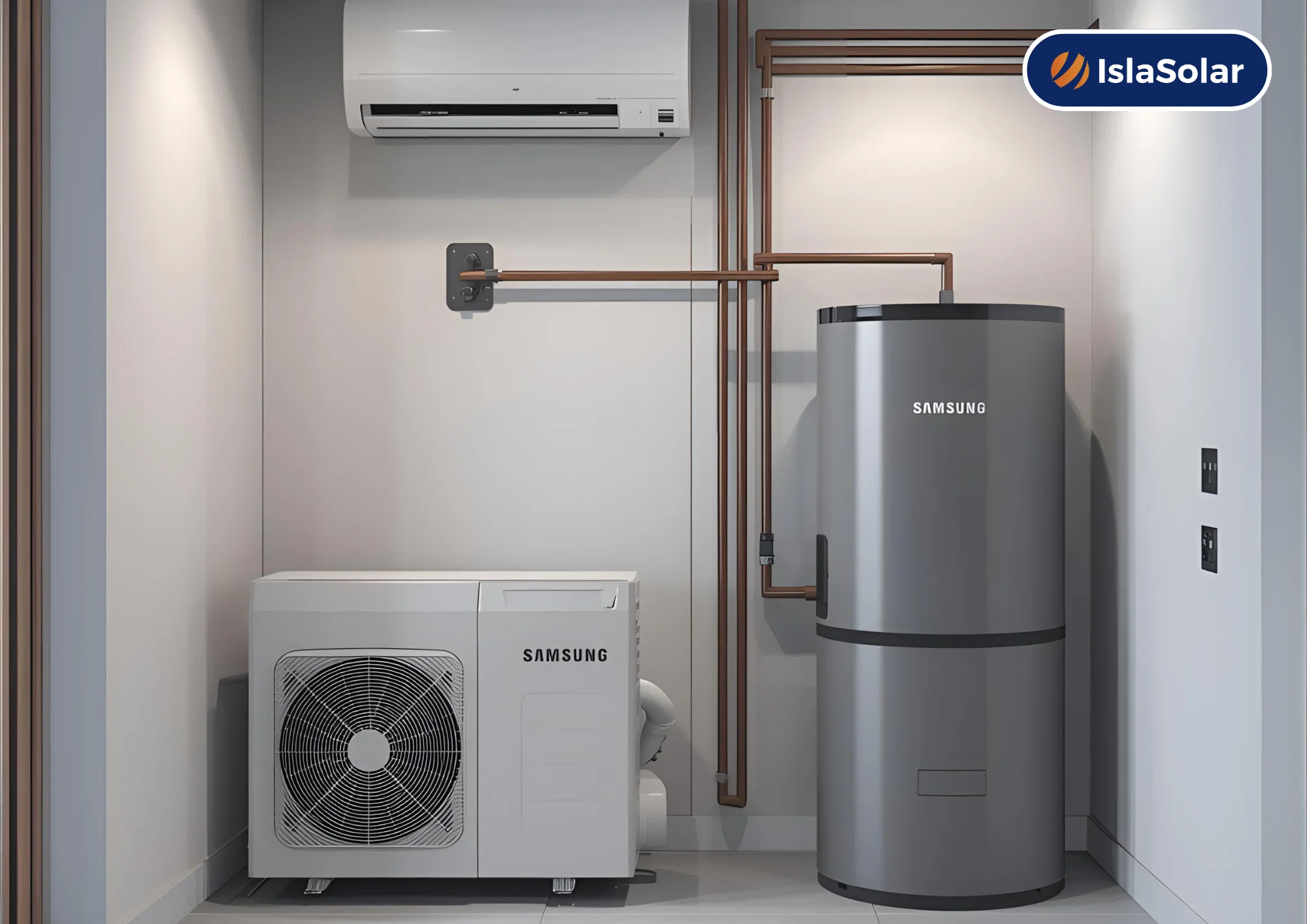 instalación de aerotermia con suelo radiante