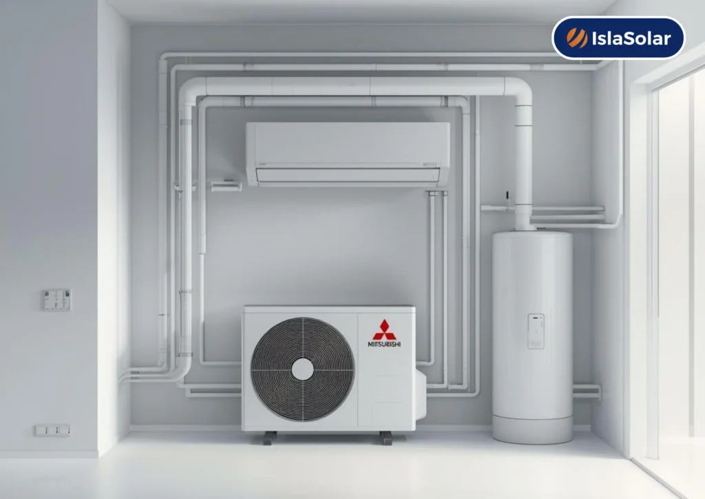 componentes esenciales de una instalación de aerotermia
