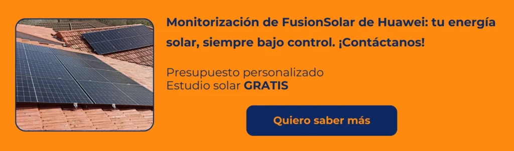 panel de monitorizacion en FusionSolar de Huawei