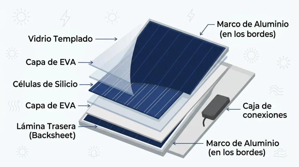 materiales de las placas solares