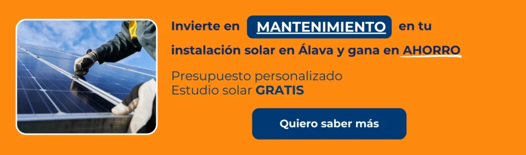 mantenimiento de placas solares en Álava