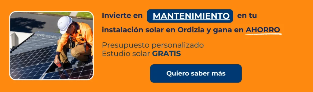 mantenimiento de placas solares en ordizia