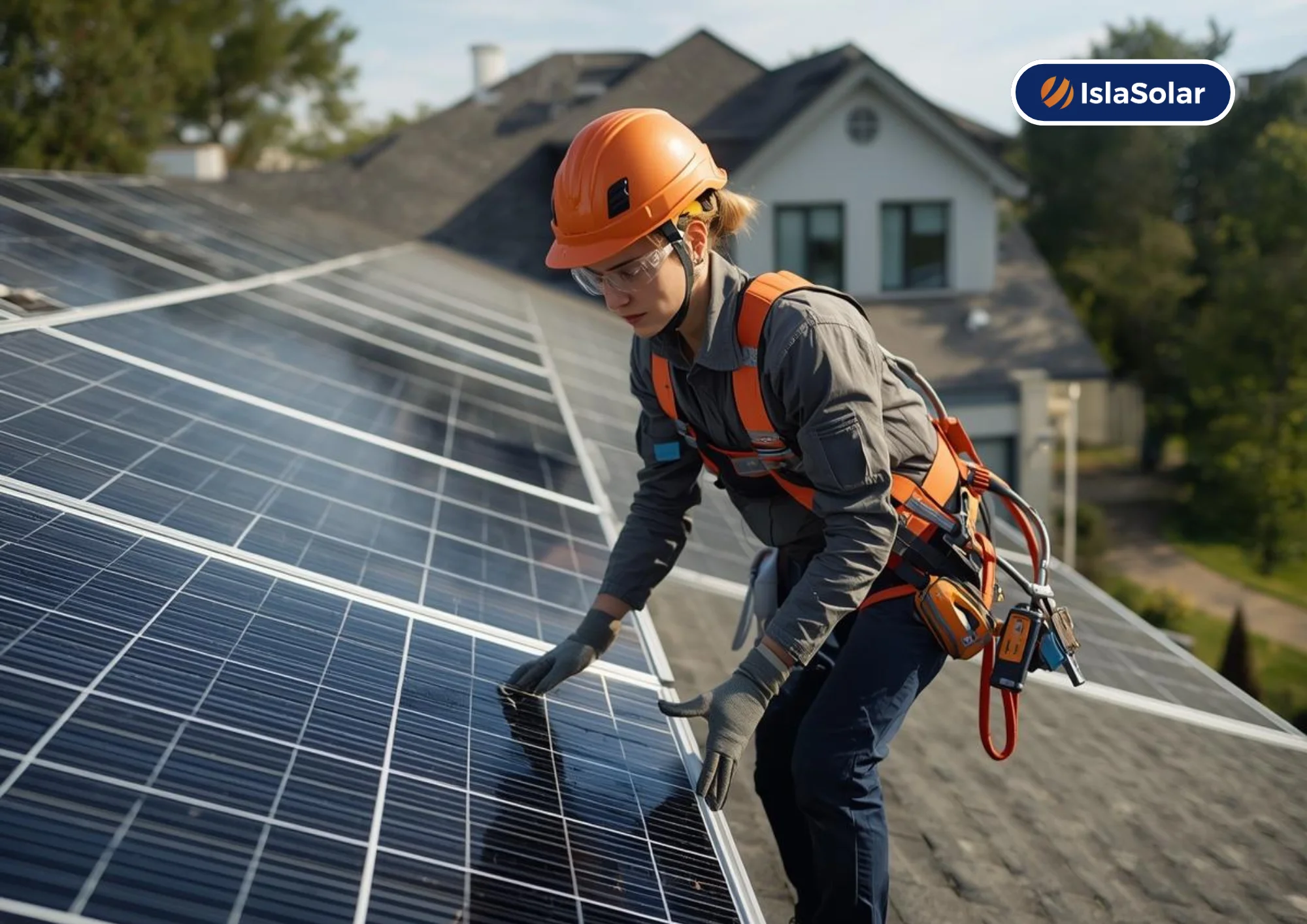 mantenimiento de una instalación de paneles solares en medina de pomar