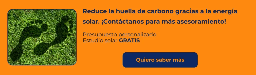 reducir la huella de carbono con la energía solar