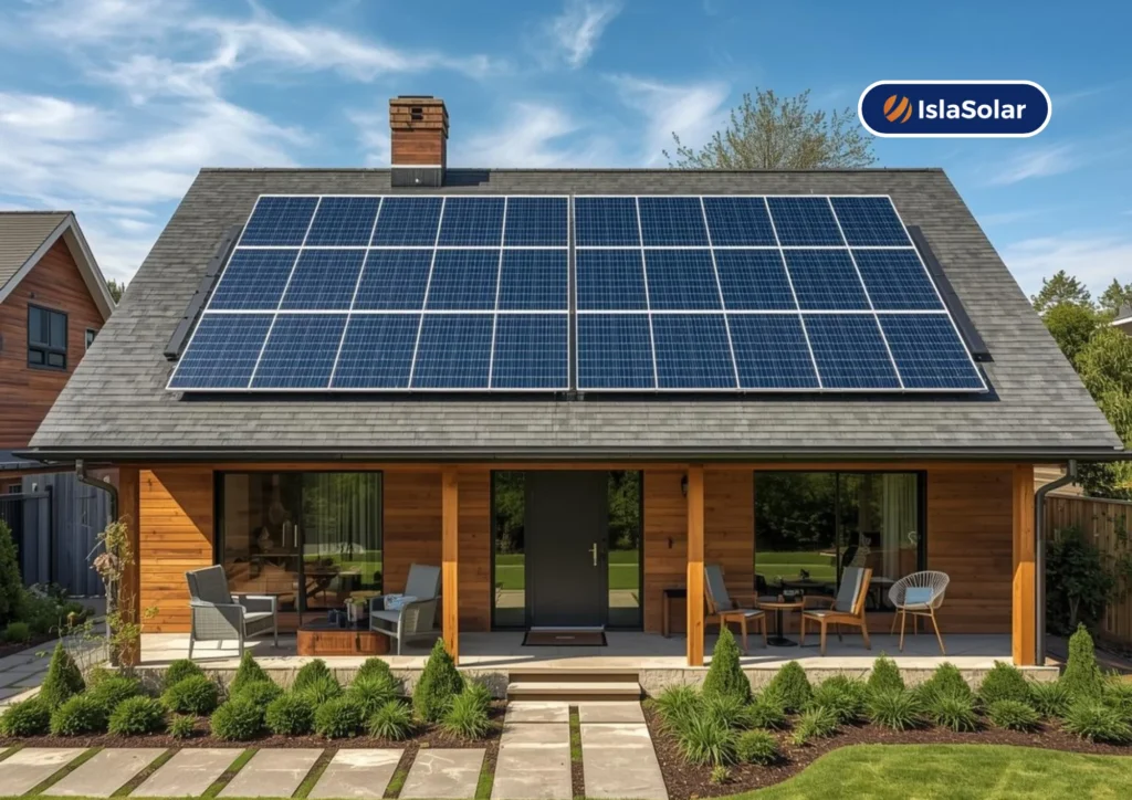 reducir la huella de carbono con placas solares