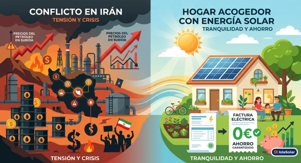 guerra de irán y el autoconsumo fotovoltaico