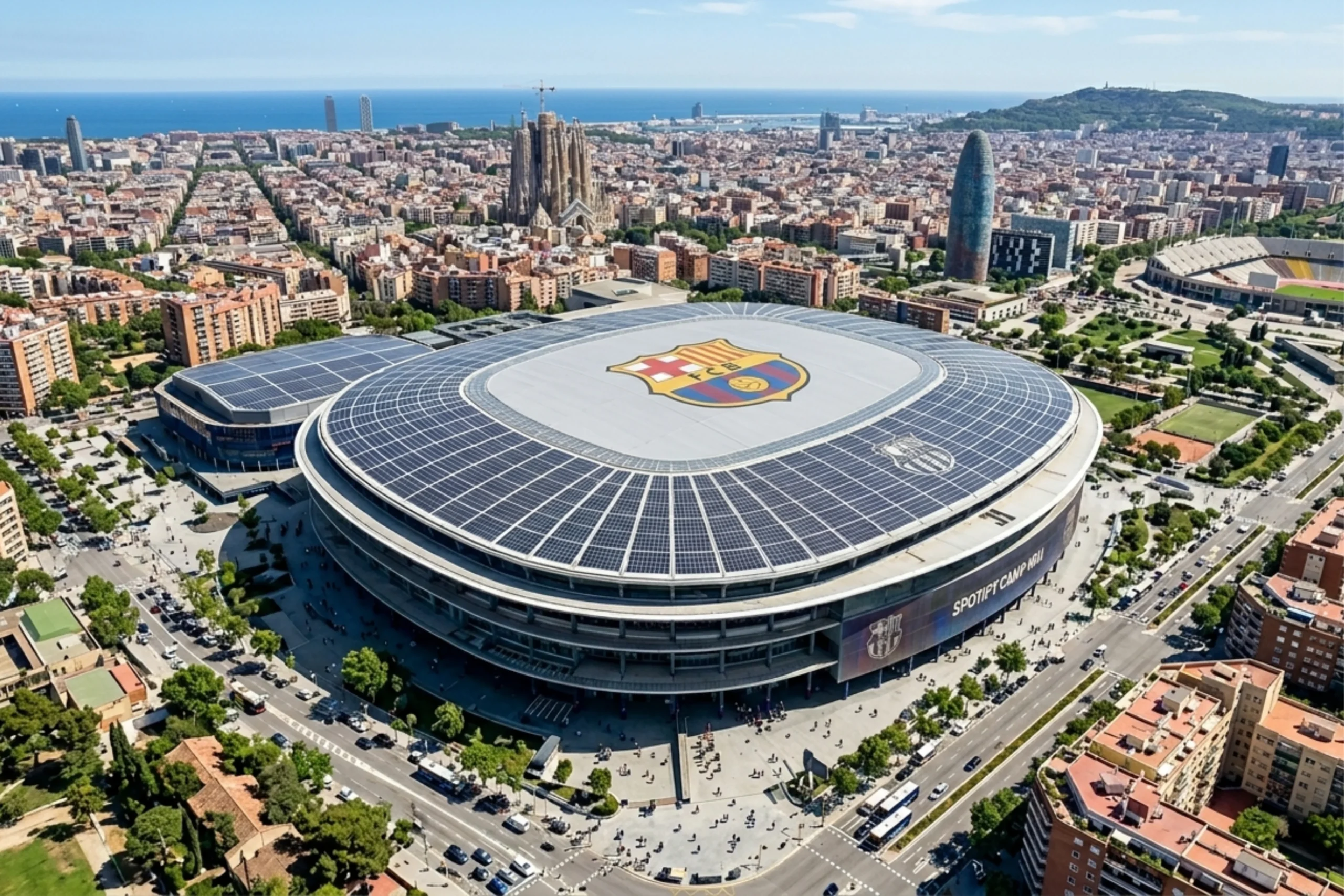 placas solares en el camp nou