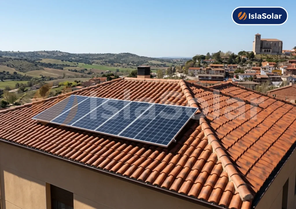Paneles solares en Los Santos de la Humosa