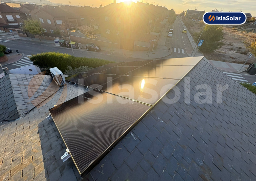 Paneles solares en casillas