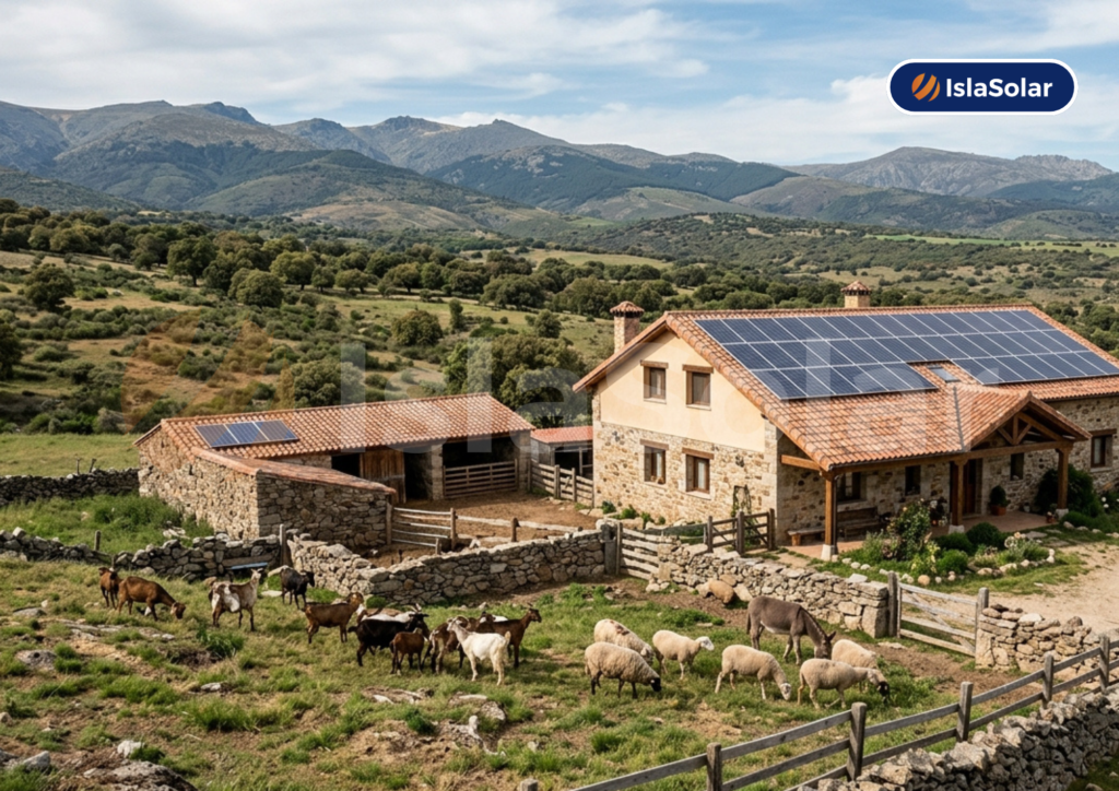 paneles solares en el barraco