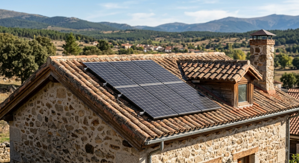 Paneles solares en El Tiemblo