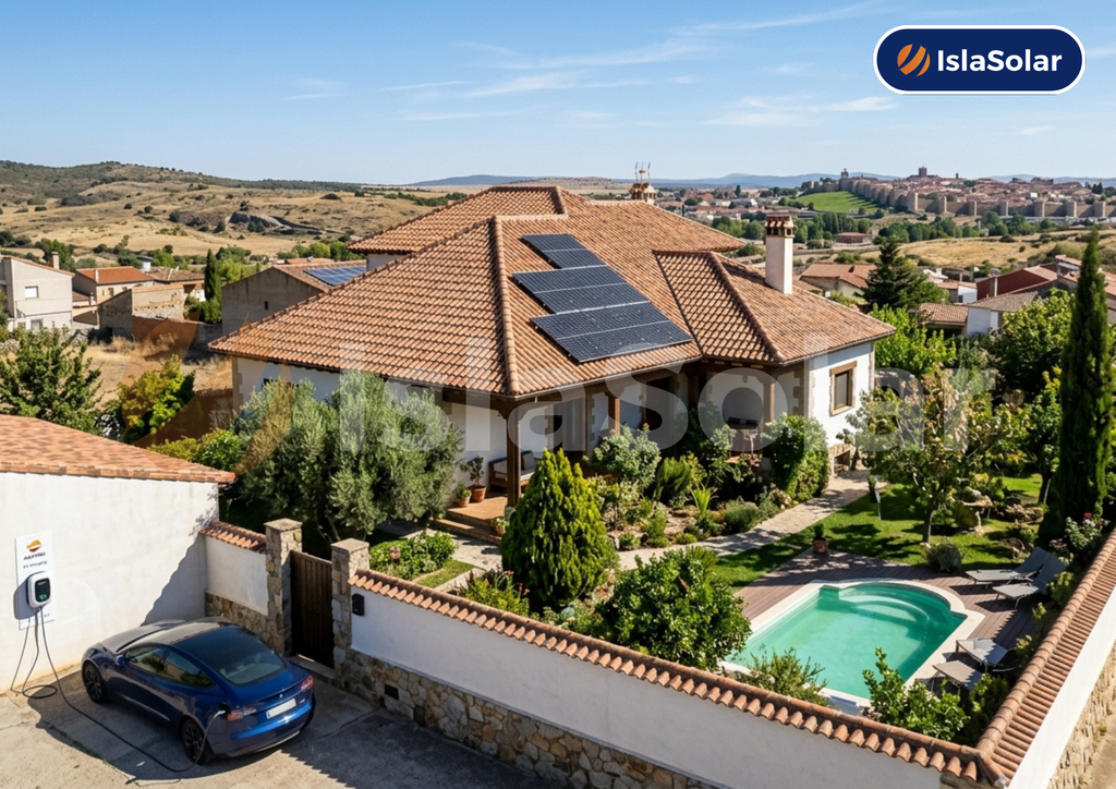 Paneles solares en la colilla