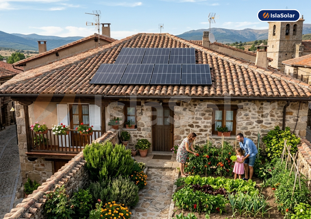 Paneles solares en La Horcajada