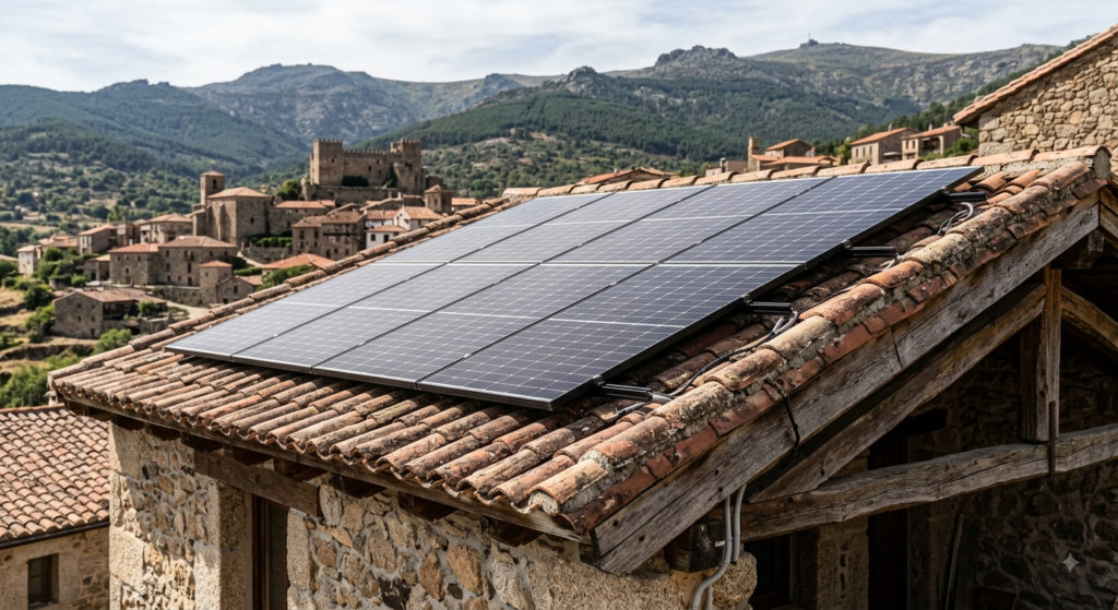 Paneles solares en Mombeltrán