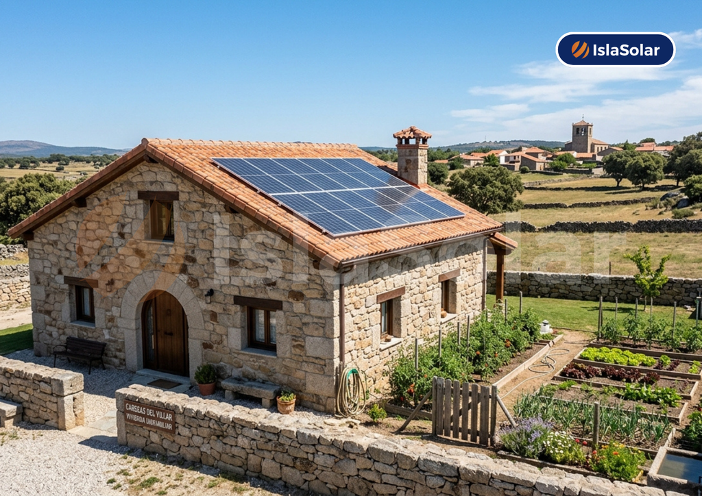 paneles solares en cabezas del villar